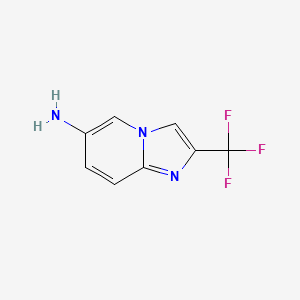 molecular formula C8H6F3N3 B1445096 2-(Trifluoromethyl)imidazo[1,2-a]pyridin-6-amine CAS No. 1343040-93-6