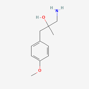 molecular formula C11H17NO2 B1445100 1-Amino-3-(4-methoxyphenyl)-2-methylpropan-2-ol CAS No. 1082438-88-7