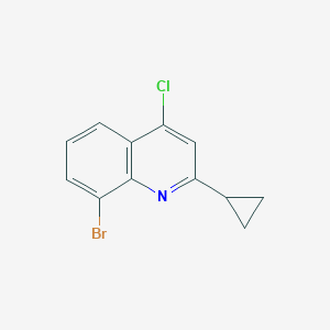 molecular formula C12H9BrClN B1445103 8-Bromo-4-chloro-2-cyclopropylquinoline CAS No. 1342990-84-4