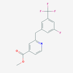 molecular formula C15H11F4NO2 B1445108 Methyl 2-(3-fluoro-5-(trifluoromethyl)benzyl)isonicotinate CAS No. 1251845-21-2