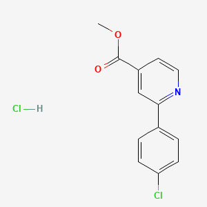 molecular formula C13H11Cl2NO2 B1445109 Methyl 2-(4-chlorophenyl)isonicotinate hydrochloride CAS No. 1251843-31-8