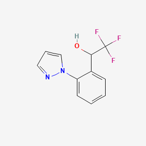 molecular formula C11H9F3N2O B1445110 2,2,2-三氟-1-(2-吡唑-1-基-苯基)-乙醇 CAS No. 1033804-94-2