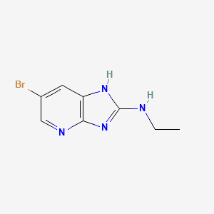 molecular formula C8H9BrN4 B1445111 6-bromo-N-ethyl-3H-imidazo[4,5-b]pyridin-2-amine CAS No. 1256957-80-8