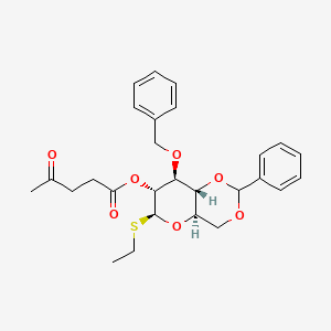 molecular formula C27H32O7S B1445114 1-(Ethylthio)-2-O-(4-oxopentanoyl)-3-O-benzyl-4-O,6-O-benzylidene-1-deoxy-beta-D-glucopyranose CAS No. 889129-00-4