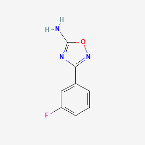 molecular formula C8H6FN3O B1445116 3-(3-氟苯基)-1,2,4-恶二唑-5-胺 CAS No. 1249911-82-7