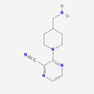 molecular formula C11H15N5 B1445118 3-(4-(Aminomethyl)piperidin-1-yl)pyrazine-2-carbonitrile CAS No. 1247453-61-7