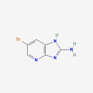 molecular formula C6H5BrN4 B1445122 2-氨基-6-溴-3H-咪唑并[4,5-b]吡啶 CAS No. 1250115-39-9
