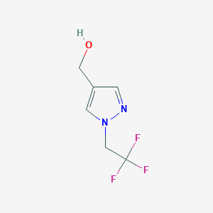 B1445124 (1-(2,2,2-Trifluoroethyl)-1H-pyrazol-4-yl)methanol CAS No. 1216001-04-5