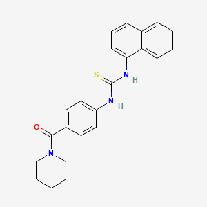 Piperidine, 1-(4-(((1-naphthalenylamino)thioxomethyl)amino)benzoyl)-