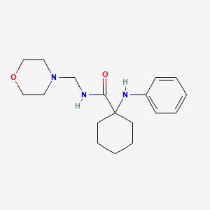 1-Anilino-N-[(morpholin-4-yl)methyl]cyclohexane-1-carboxamide