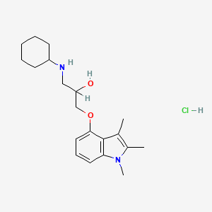 1-(Cyclohexylamino)-3-((1,2,3-trimethyl-1H-indol-4-yl)oxy)-2-propanol hydrochloride