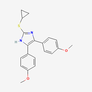 2-(Cyclopropylsulfanyl)-4,5-bis(4-methoxyphenyl)-1H-imidazole