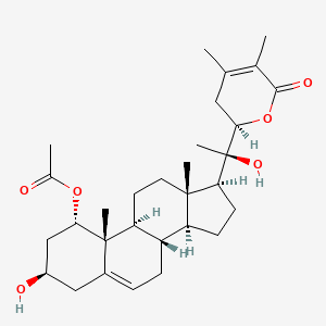 Ergosta-5,24-dien-26-oic acid, 1-(acetyloxy)-3,20,22-trihydroxy-,delta-lactone, (1alpha,3beta,22R)-