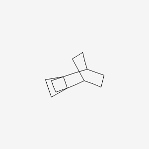 molecular formula C12H18 B14451325 Tetracyclo(4.2.2.26,5.01,6)dodecane CAS No. 77422-57-2