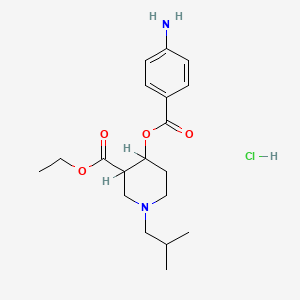 3-Carbethoxy-1-isobutyl-4-piperidyl p-aminobenzoate hydrochloride