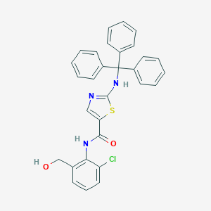molecular formula C30H24ClN3O2S B144514 N-[2-氯-6-(羟甲基)苯基]-2-[(三苯甲基)氨基]-5-噻唑甲酰胺 CAS No. 910297-68-6