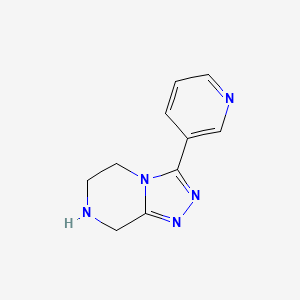 molecular formula C10H11N5 B1445144 3-{5H,6H,7H,8H-[1,2,4]triazolo[4,3-a]pyrazin-3-yl}pyridine CAS No. 1174647-37-0