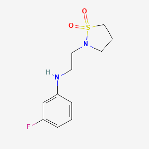 molecular formula C11H15FN2O2S B1445145 2-{2-[(3-Fluorophenyl)amino]ethyl}-1lambda6,2-thiazolidine-1,1-dione CAS No. 1284857-69-7