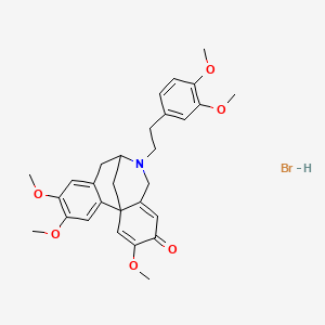 3H-7,12b-Methanodibenz(c,e)azocin-3-one, 5,6,7,8-tetrahydro-6-(2-(3,4-dimethoxyphenyl)ethyl)-2,10,11-trimethoxy-, hydrobromide, (+-)-