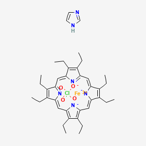 1H-imidazole;iron(3+);2,3,7,8,12,13,17,18-octaethylporphyrin-21,22-diide;perchlorate