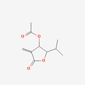 2(3H)-Furanone, 4-(acetyloxy)dihydro-3-methylene-5-(1-methylethyl)-