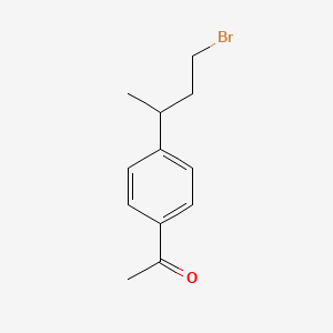 1-[4-(4-Bromobutan-2-yl)phenyl]ethan-1-one