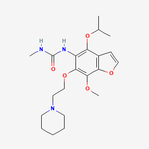 Urea, 1-(4-isopropoxy-7-methoxy-6-(2-piperidinoethoxy)-5-benzofuranyl)-3-methyl-