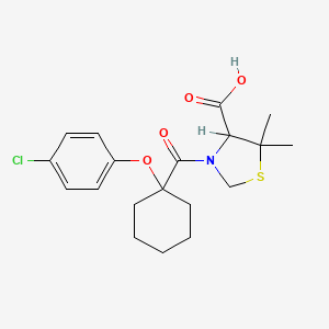 3-(1-(p-Chlorophenoxy)cyclohexylcarbonyl)-5,5-dimethyl-4-thiazolidinecarboxylic acid