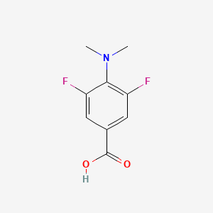 molecular formula C9H9F2NO2 B1445162 4-(Dimethylamino)-3,5-difluorobenzoic acid CAS No. 244134-21-2
