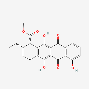 1-Naphthacenecarboxylic acid, 2-ethyl-1,2,3,4,6,11-hexahydro-5,7,12-trihydroxy-6,11-dioxo-, methyl ester, 1S-cis-