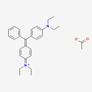 Ethanaminium, N-[4-[[4-(diethylamino)phenyl]phenylmethylene]-2,5-cyclohexadien-1-ylidene]-N-ethyl-, acetate