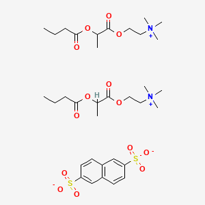 molecular formula C34H54N2O14S2 B14451705 2-(2-butanoyloxypropanoyloxy)ethyl-trimethylazanium;naphthalene-2,6-disulfonate CAS No. 73231-79-5