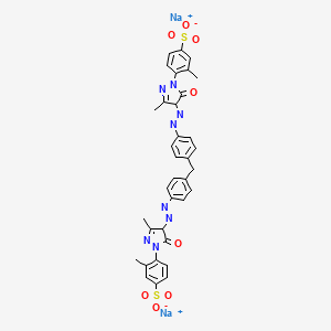 Sodium 4,4'-(methylenebis(4,1-phenyleneazo(4,5-dihydro-3-methyl-5-oxo-1H-pyrazole-4,1-diyl)))bis(3-methylbenzenesulphonate