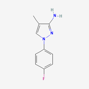 molecular formula C10H10FN3 B1445172 1-(4-fluorophenyl)-4-methyl-1H-pyrazol-3-amine CAS No. 1251278-62-2