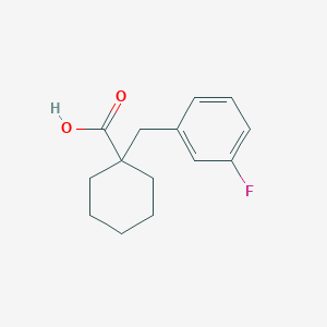molecular formula C14H17FO2 B1445175 1-[(3-Fluorophenyl)methyl]cyclohexane-1-carboxylic acid CAS No. 1490700-62-3