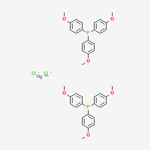 molecular formula C42H42Cl2HgO6P2 B14451756 Mercury(2+);tris(4-methoxyphenyl)phosphane;dichloride CAS No. 74039-80-8