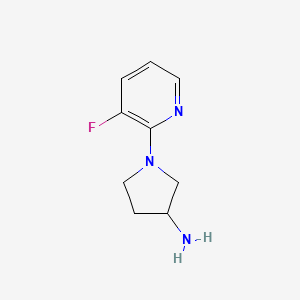 molecular formula C9H12FN3 B1445176 1-(3-Fluoropyridin-2-yl)pyrrolidin-3-amine CAS No. 1342881-20-2