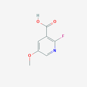 molecular formula C7H6FNO3 B1445188 2-Fluoro-5-methoxynicotinic acid CAS No. 1215868-59-9