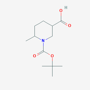 molecular formula C12H21NO4 B1445189 1-(Tert-butoxycarbonyl)-6-methylpiperidine-3-carboxylic acid CAS No. 1427501-93-6