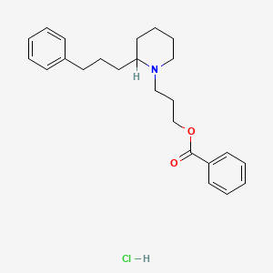 3-(2-(3-Phenylpropyl)piperidino)propyl benzoate hydrochloride