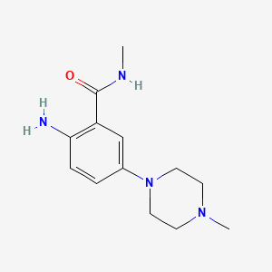 molecular formula C13H20N4O B1445192 2-amino-N-methyl-5-(4-methylpiperazin-1-yl)benzamide CAS No. 878160-07-7