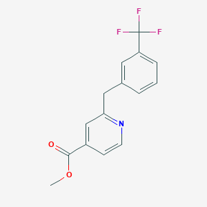 molecular formula C15H12F3NO2 B1445195 Methyl 2-(3-(trifluoromethyl)benzyl)isonicotinate CAS No. 1251844-80-0