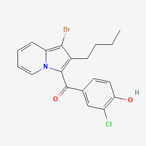 (1-Bromo-2-butylindolizin-3-yl)(3-chloro-4-hydroxyphenyl)methanone