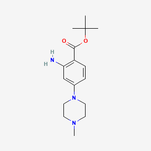 molecular formula C16H25N3O2 B1445197 Tert-butyl 2-amino-4-(4-methylpiperazin-1-yl)benzoate CAS No. 1034975-35-3