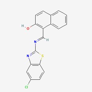 1-[(E)-(5-chloro-1,3-benzothiazol-2-yl)iminomethyl]naphthalen-2-ol