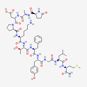 molecular formula C58H85N13O16S B14452026 Physalaemin, lys(5)-thr(6)- CAS No. 73572-30-2