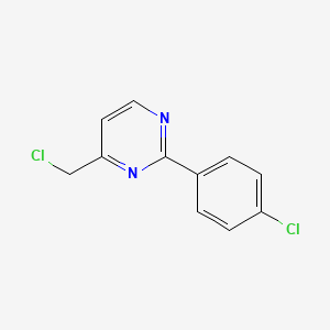 molecular formula C11H8Cl2N2 B1445210 4-(Chloromethyl)-2-(4-chlorophenyl)pyrimidine CAS No. 1339637-62-5