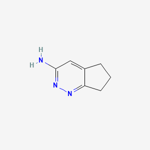 molecular formula C7H9N3 B1445212 5H,6H,7H-cyclopenta[c]pyridazin-3-amine CAS No. 1342288-68-9