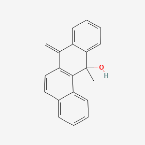 molecular formula C20H16O B14452196 Benz[a]anthracen-12-ol, 7,12-dihydro-12-methyl-7-methylene- CAS No. 77573-42-3