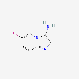molecular formula C8H8FN3 B1445222 6-Fluoro-2-methylimidazo[1,2-a]pyridin-3-amine CAS No. 1344240-97-6
